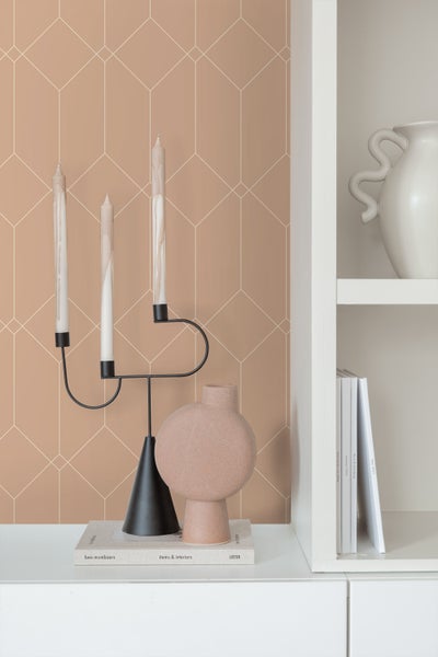 ESTAhome Tapete Art Decó Muster Terrakotta - 50 x 900 cm - 139748