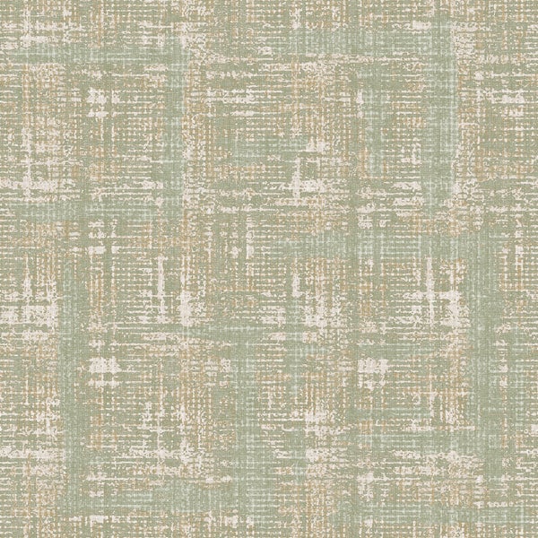 Sanders und Sanders Tapete Leinen-Optik Graugrün - 53 cm x 10 m - 640262