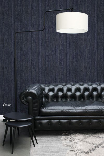 Origin Wallcoverings Tapete Holz-optik Dunkelblau - 53 cm x 10.05 m - 347532
