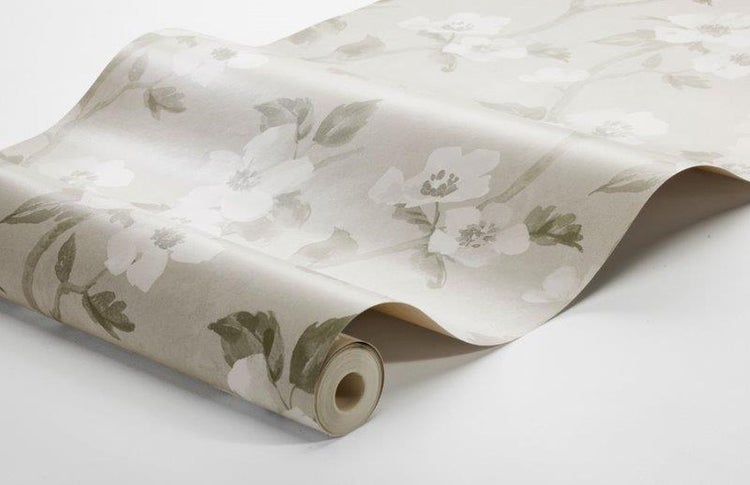 Borastapeter Tapete Blumen Beige - 53 cm x 10.05 m - 660239