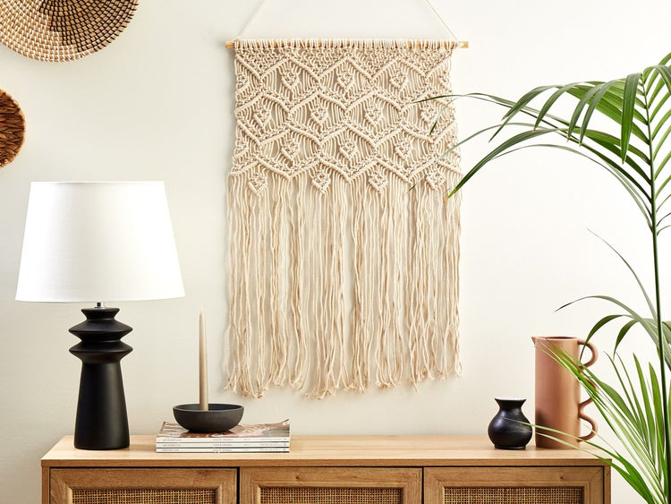 Wandbehang KALERI Baumwolle 102 cm Beige