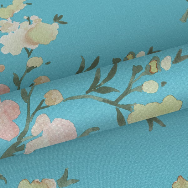 ESTAhome Tapete Kirschblüten Van-Gogh-Blau - 53 cm x 10.05 m - 148753