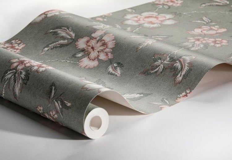 Borastapeter Tapete Blumen Grün - 53 cm x 10.05 m - 660414