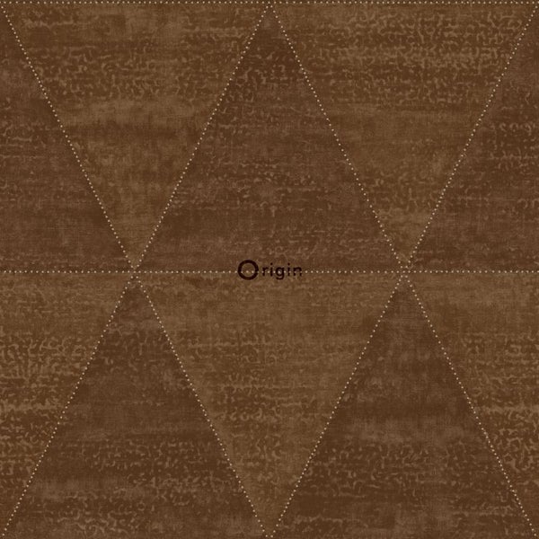 Origin Wallcoverings Tapete verwitterte Metalldreiecke Rostbraun - 53 cm x 10.05 m - 337604