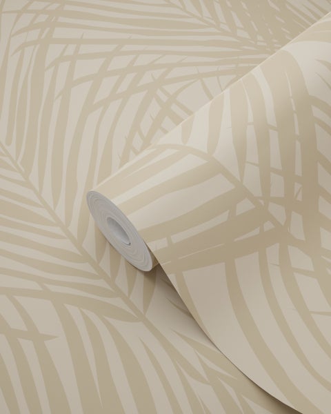 ESTAhome Tapete Palmblätter Beige - 53 cm x 10.05 m - 139431
