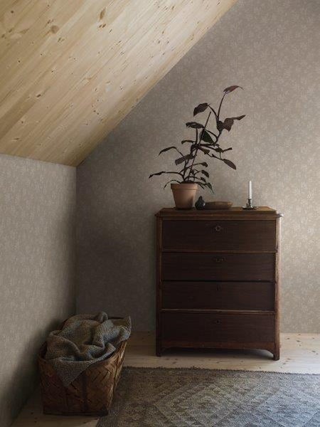 Borastapeter Tapete Blumenmuster Beige - 53 cm x 10.05 m - 661060
