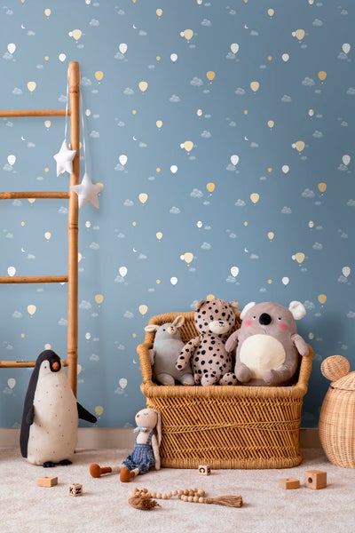 Sanders und Sanders Tapete Luftballons Dunkelblau - 53 cm x 10 m - 640287