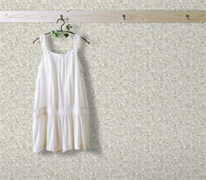Sanders und Sanders Tapete Blumen Graugrün und Beige - 53 cm x 10 m - 640397