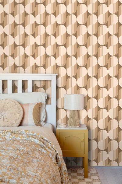 ESTAhome Tapete Retro-Ornamente Braun - 50 x 900 cm - 131588