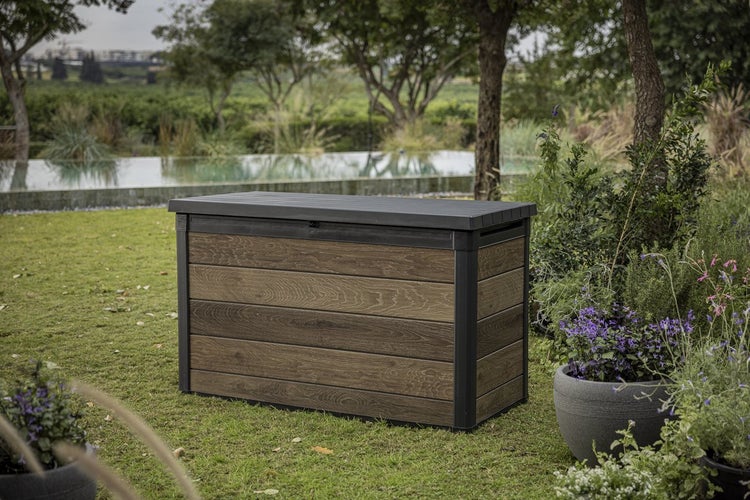 Keter Walnut Aufbewahrungsbox - 757L - 151,7x72,5x90cm - Dunkelbraun