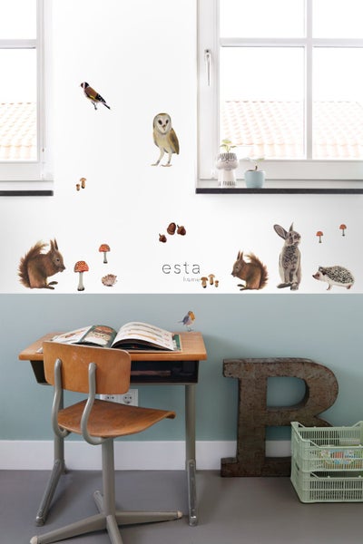 ESTAhome Wandtattoo Waldtiere Braun - 47,5 cm x 66 cm - 156101