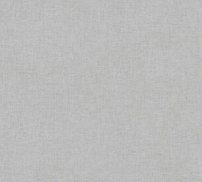 Nahaufnahme einer grauen Tapete mit Textilstruktur