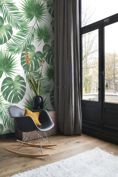 ESTAhome Fototapete tropische Blätter Grün - 200 x 279 cm - 158897