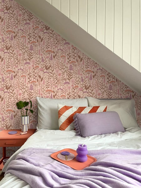 ESTAhome Tapete Feldblumen Altrosa - 50 x 900 cm - 131547