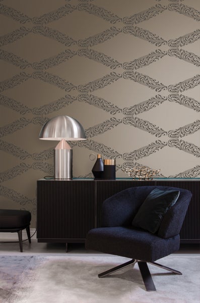 Origin Wallcoverings Tapete Ornamente Bronze und Braun - 53 cm x 10.05 m - 345747