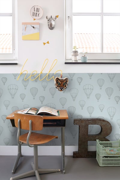 ESTAhome Tapete Luftballons Hellblau - 50 x 900 cm - 139719
