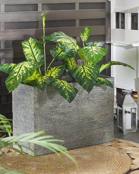 Blumenkübel EDESSA Stein 80 cm Grau