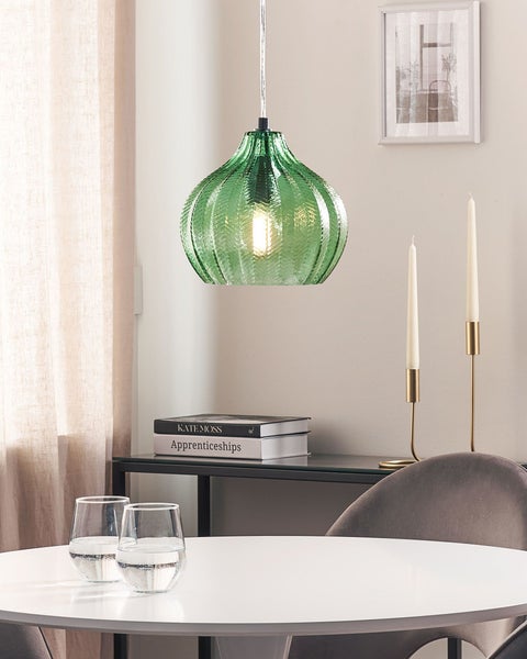 Hängeleuchte KEILA Glas Grün