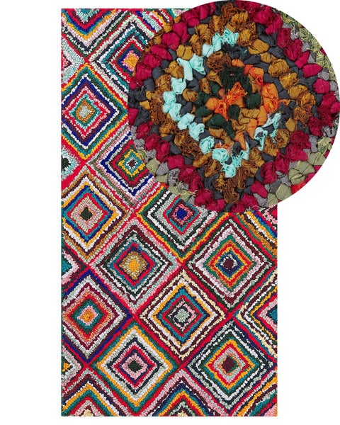 Teppich KAISERI Bunt 80 x 150 cm Baumwolle
