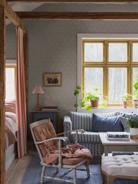 Borastapeter Tapete Blumenmuster Braun - 53 cm x 10.05 m - 662567