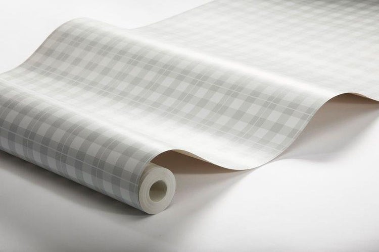 Borastapeter Tapete Karomuster Grau - 53 cm x 10.05 m - 660386