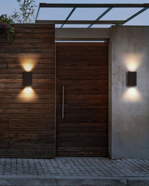 LED Außenwandleuchte 2er Set ANDREWS Schwarz