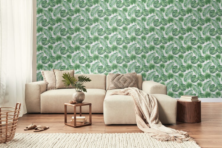 Walls4You Tapete tropische Blätter Grün - 53 cm x 10.05 m - 935311