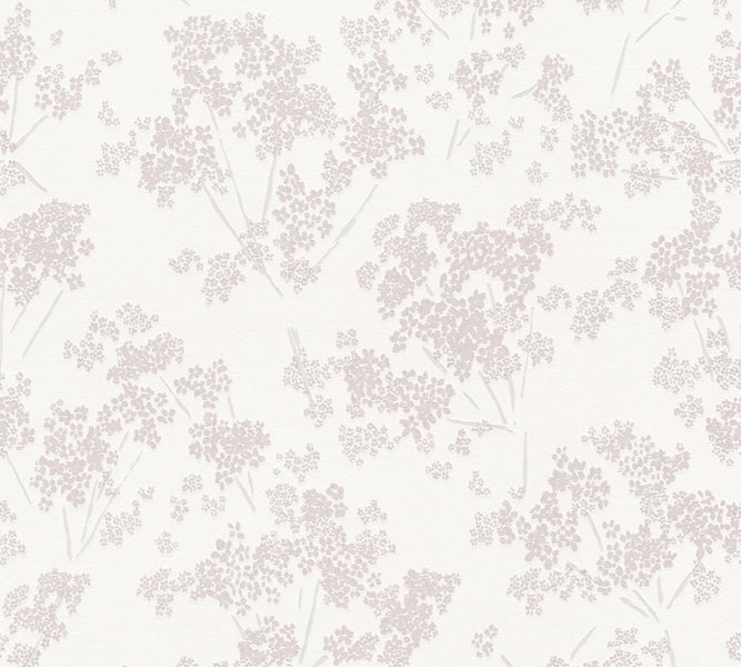 Wandregal mit Dekoration und floraler Tapete