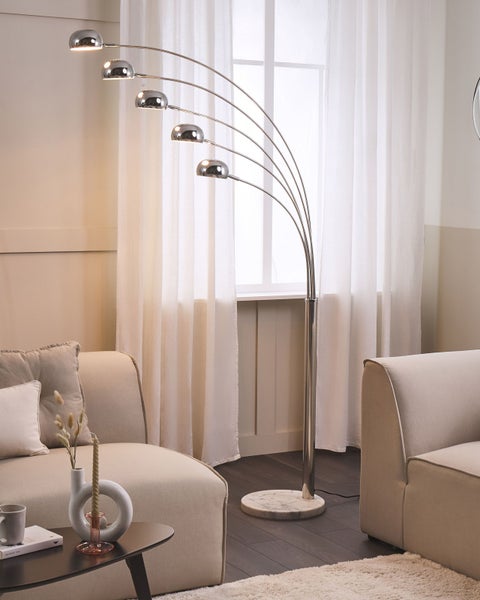Stehlampe FLINDERS verstellbar Metall Silber
