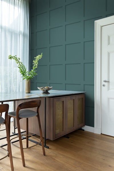 Origin Wallcoverings Tapete Holzwandverkleidung Petrolblau - 50 x 900 cm - 347956