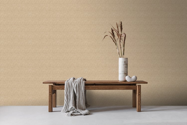 Sanders und Sanders Tapete Leinen-Optik Sandbeige - 53 cm x 10 m - 640211
