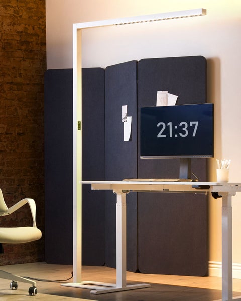 Weiße LED-Stehleuchte