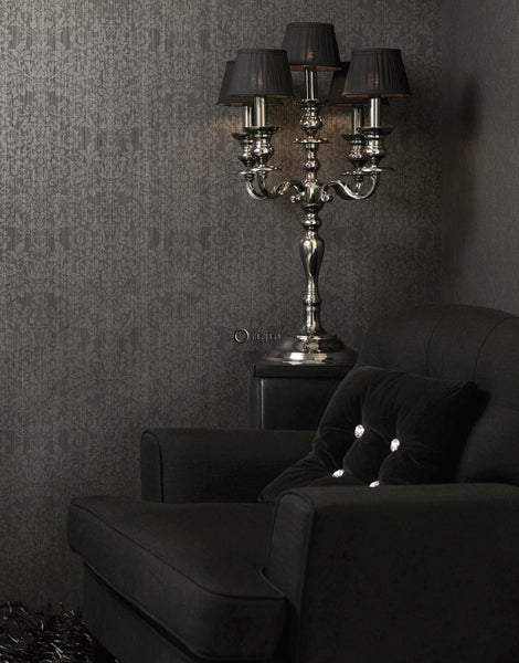 Origin Wallcoverings Tapete Ornamente Schwarz - 53 cm x 10.05 m - 345417