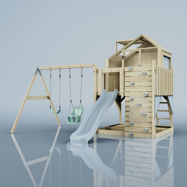 PolarPlay Spielturm Lasse aus Holz in Blau,