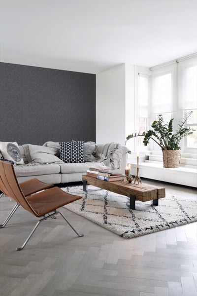 ESTAhome Tapete Uni Schwarz - 53 cm x 10.05 m - 148310