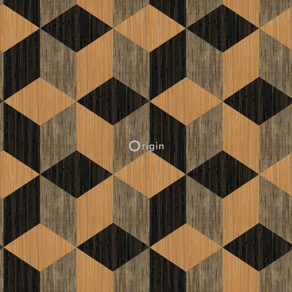 Origin Wallcoverings XXL-Vliestapete 3D Grasmuster Hellbraun und Dunkelbraun - 50 x 900 cm - 357215