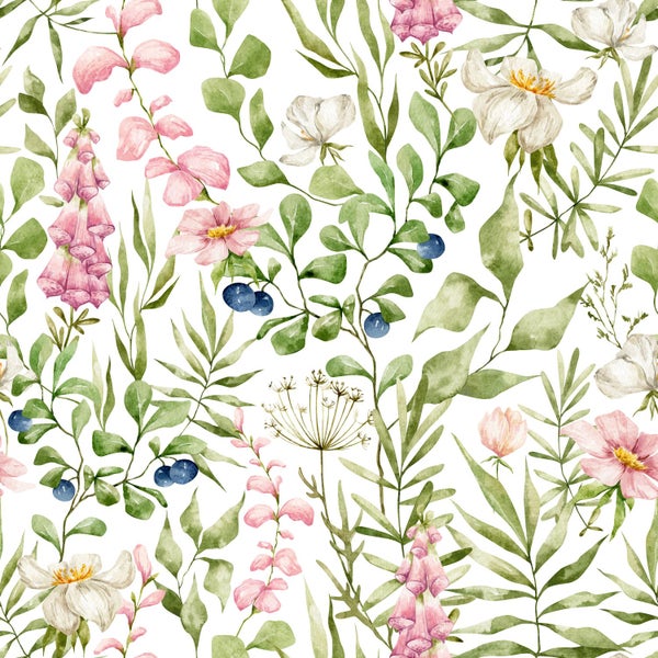 ESTAhome Tapete Feldblumen Multicolor - 50 x 900 cm - 131055