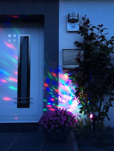 LED Außenstrahler Spotlight , für Außen, Erdspieß aus  Kunststoff, bunt, mit integrierter LED
