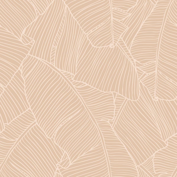 ESTAhome Tapete Blätter Sandbeige - 50 x 900 cm - 130932