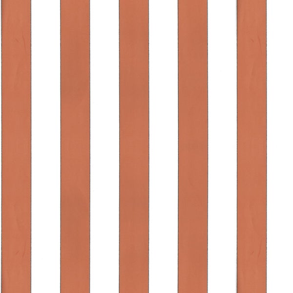 Sanders und Sanders Tapete Streifen Terrakotta und Weiß - 53 cm x 10.05 m - 640720