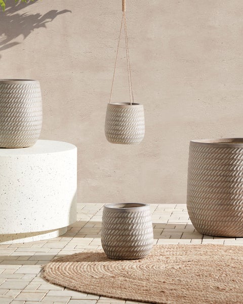 Blumenkübel LIVADIA 19 cm Taupe