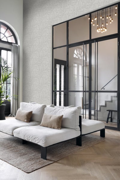 Origin Wallcoverings Tapete Backstein-Optik Hellgrau - 53 cm x 10.05 m - 347570