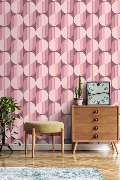 ESTAhome Tapete Retro-Ornamente Lila - 50 x 900 cm - 131587