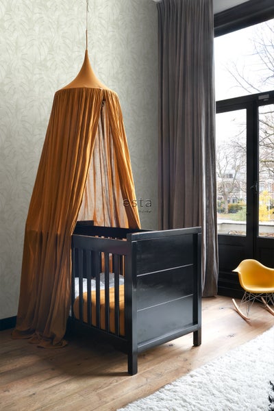 ESTAhome Tapete Monstera-Blätter Beige - 53 cm x 10.05 m - 139002