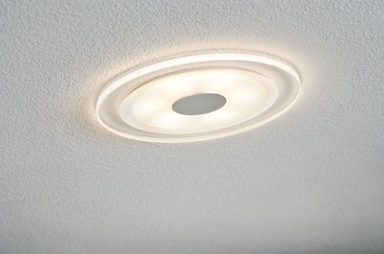 Premium LED Einbauleuchte Whirl Einzelleuchte rund 150mm 6,9W 450lm 230V 3000K Alu gedreht, Satin