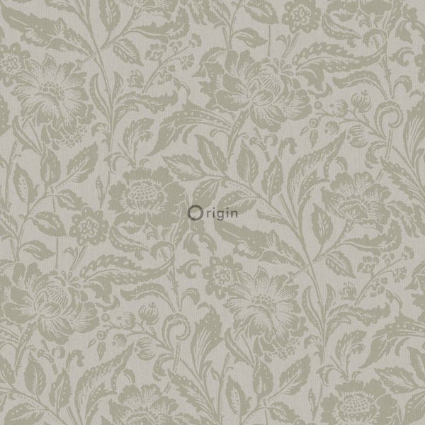 Origin Wallcoverings Tapete Blumen Hellbraun - 53 cm x 10.05 m - 347022