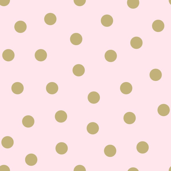Origin Wallcoverings Tapete Punkte Rosa und Gold - 0,53 x 10,05 m - 347677