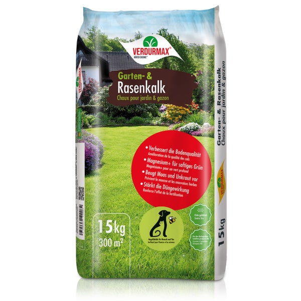 Verpackung Garten- und Rasenkalk 15 Kilogramm