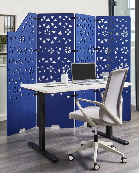 Raumteiler 4-teilig STARRY Marineblau 240 cm 180 cm