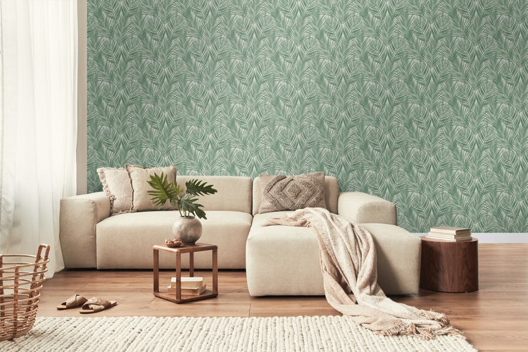 Walls4You Tapete tropische Blätter Grün - 53 cm x 10.05 m - 935307